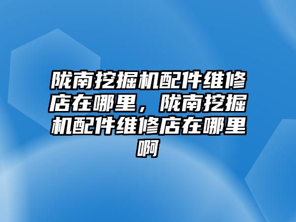 隴南挖掘機配件維修店在哪里，隴南挖掘機配件維修店在哪里啊