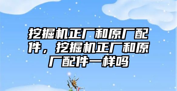 挖掘機(jī)正廠和原廠配件，挖掘機(jī)正廠和原廠配件一樣嗎