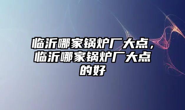 臨沂哪家鍋爐廠大點(diǎn)，臨沂哪家鍋爐廠大點(diǎn)的好