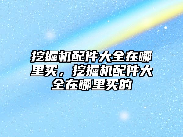 挖掘機(jī)配件大全在哪里買(mǎi)，挖掘機(jī)配件大全在哪里買(mǎi)的