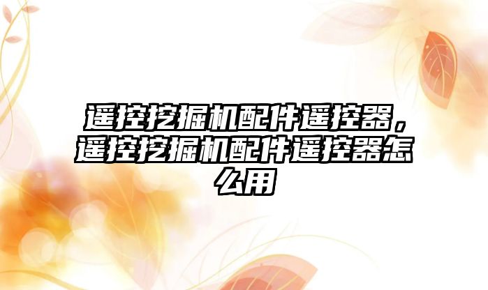 遙控挖掘機配件遙控器，遙控挖掘機配件遙控器怎么用