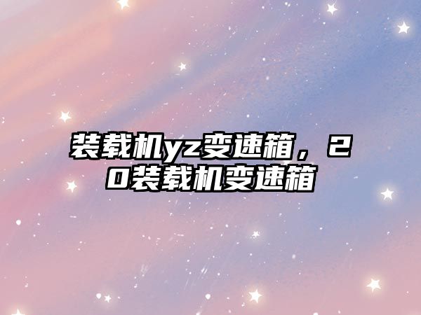 裝載機yz變速箱，20裝載機變速箱