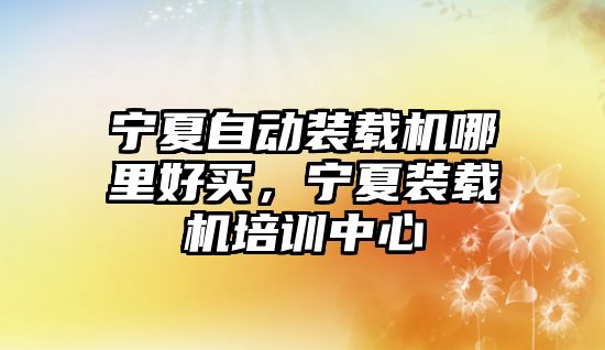 寧夏自動(dòng)裝載機(jī)哪里好買(mǎi)，寧夏裝載機(jī)培訓(xùn)中心