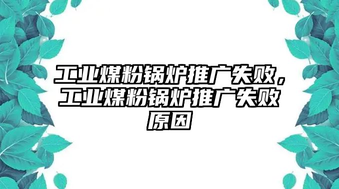 工業(yè)煤粉鍋爐推廣失敗，工業(yè)煤粉鍋爐推廣失敗原因