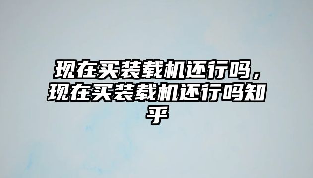 現(xiàn)在買裝載機(jī)還行嗎，現(xiàn)在買裝載機(jī)還行嗎知乎