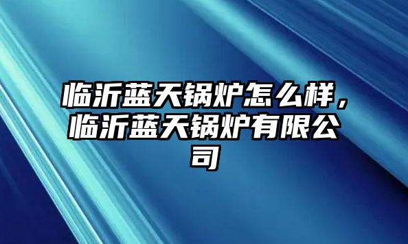 臨沂藍(lán)天鍋爐怎么樣，臨沂藍(lán)天鍋爐有限公司