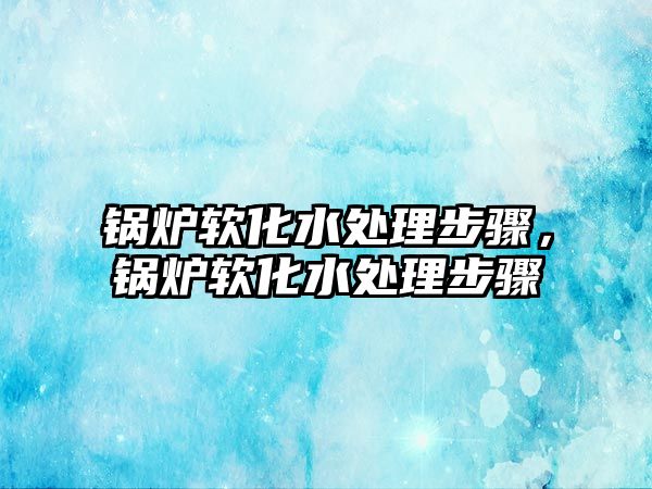 鍋爐軟化水處理步驟，鍋爐軟化水處理步驟