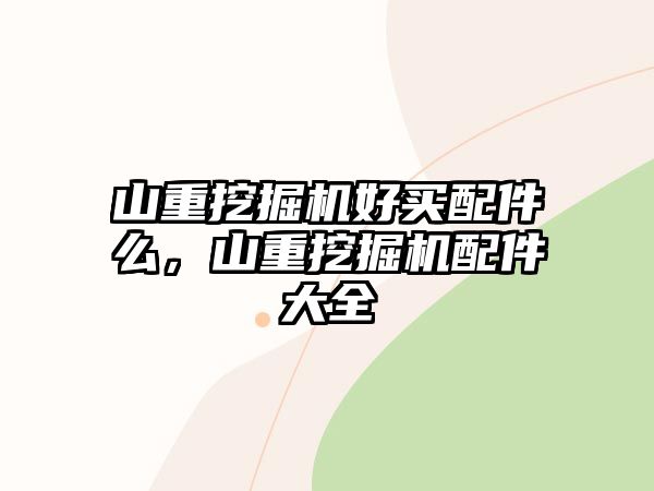 山重挖掘機(jī)好買配件么，山重挖掘機(jī)配件大全