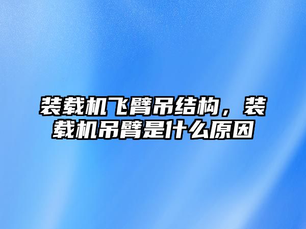 裝載機(jī)飛臂吊結(jié)構(gòu)，裝載機(jī)吊臂是什么原因