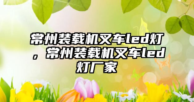 常州裝載機(jī)叉車led燈，常州裝載機(jī)叉車led燈廠家