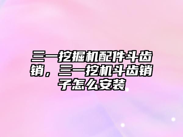 三一挖掘機配件斗齒銷，三一挖機斗齒銷子怎么安裝