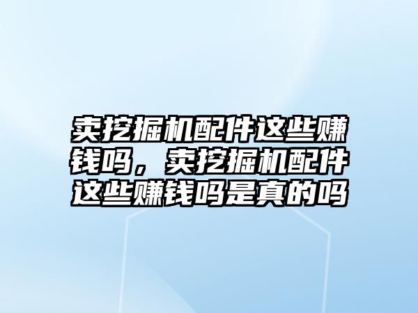 賣挖掘機(jī)配件這些賺錢嗎，賣挖掘機(jī)配件這些賺錢嗎是真的嗎