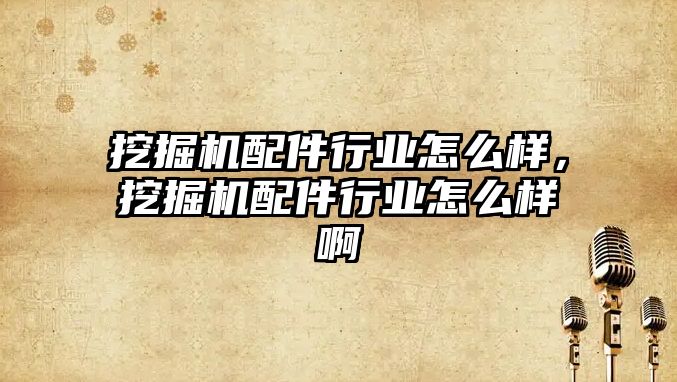 挖掘機(jī)配件行業(yè)怎么樣，挖掘機(jī)配件行業(yè)怎么樣啊