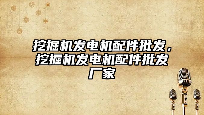 挖掘機(jī)發(fā)電機(jī)配件批發(fā)，挖掘機(jī)發(fā)電機(jī)配件批發(fā)廠(chǎng)家
