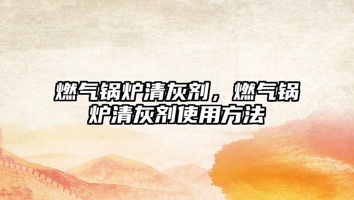 燃?xì)忮仩t清灰劑，燃?xì)忮仩t清灰劑使用方法