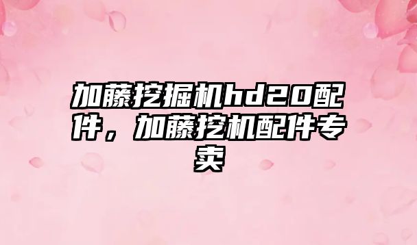 加藤挖掘機hd20配件，加藤挖機配件專賣