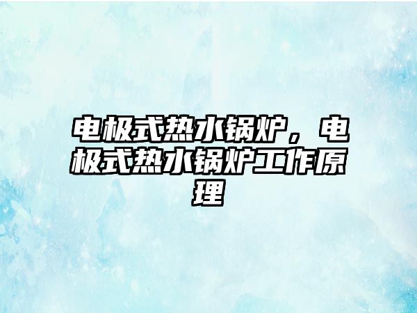 電極式熱水鍋爐，電極式熱水鍋爐工作原理