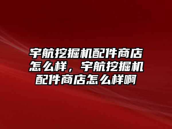 宇航挖掘機配件商店怎么樣，宇航挖掘機配件商店怎么樣啊