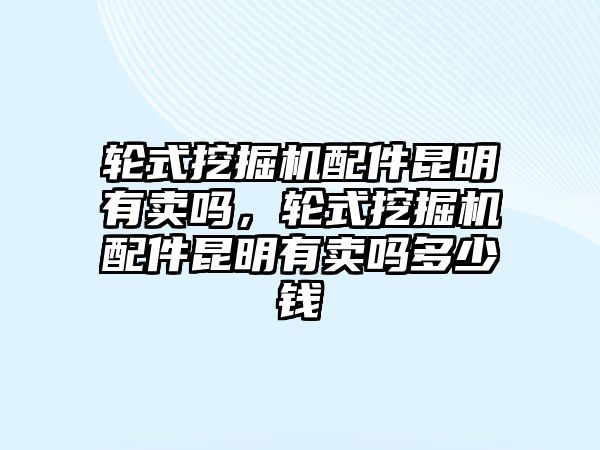 輪式挖掘機配件昆明有賣嗎，輪式挖掘機配件昆明有賣嗎多少錢