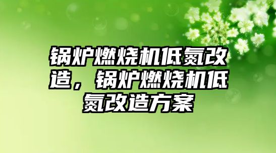 鍋爐燃燒機(jī)低氮改造，鍋爐燃燒機(jī)低氮改造方案