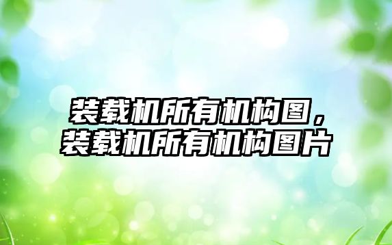 裝載機所有機構(gòu)圖，裝載機所有機構(gòu)圖片