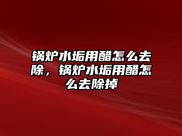 鍋爐水垢用醋怎么去除，鍋爐水垢用醋怎么去除掉
