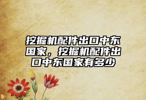 挖掘機(jī)配件出口中東國家，挖掘機(jī)配件出口中東國家有多少