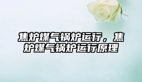 焦?fàn)t煤氣鍋爐運(yùn)行，焦?fàn)t煤氣鍋爐運(yùn)行原理