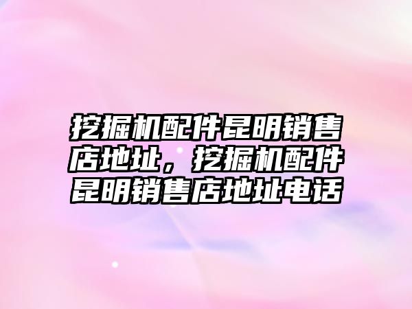 挖掘機(jī)配件昆明銷售店地址，挖掘機(jī)配件昆明銷售店地址電話