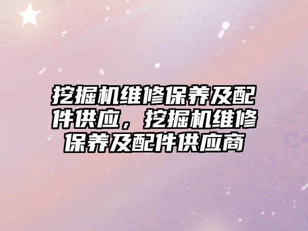 挖掘機(jī)維修保養(yǎng)及配件供應(yīng)，挖掘機(jī)維修保養(yǎng)及配件供應(yīng)商