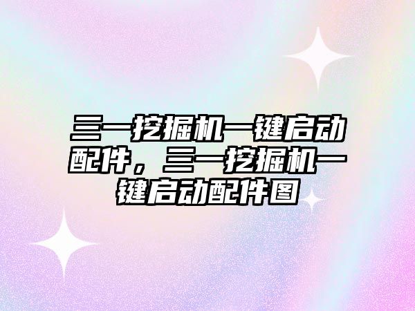 三一挖掘機(jī)一鍵啟動(dòng)配件，三一挖掘機(jī)一鍵啟動(dòng)配件圖