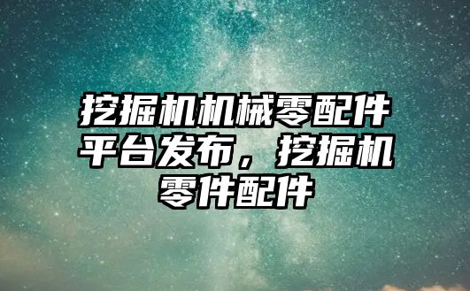 挖掘機(jī)機(jī)械零配件平臺(tái)發(fā)布，挖掘機(jī)零件配件