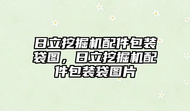 日立挖掘機(jī)配件包裝袋圖，日立挖掘機(jī)配件包裝袋圖片