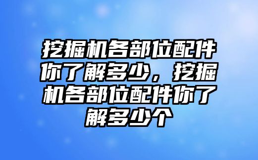 挖掘機(jī)各部位配件你了解多少，挖掘機(jī)各部位配件你了解多少個(gè)