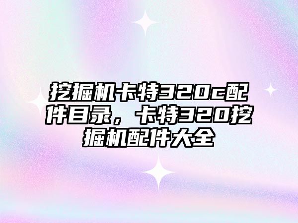 挖掘機卡特320c配件目錄，卡特320挖掘機配件大全