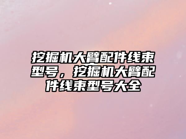 挖掘機大臂配件線束型號，挖掘機大臂配件線束型號大全