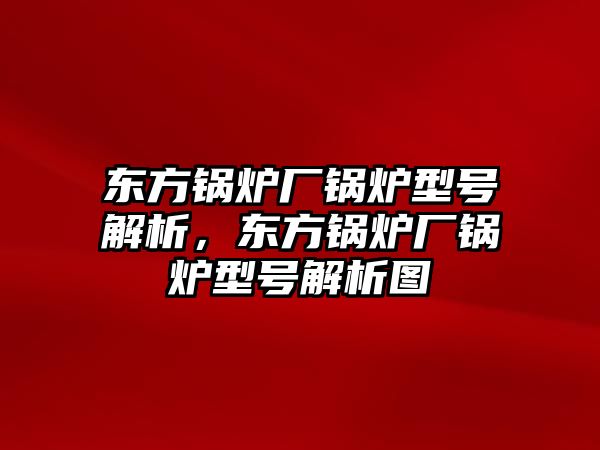 東方鍋爐廠鍋爐型號解析，東方鍋爐廠鍋爐型號解析圖