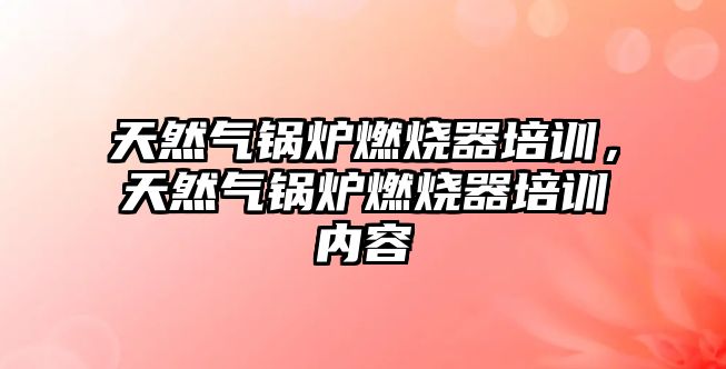 天然氣鍋爐燃燒器培訓，天然氣鍋爐燃燒器培訓內(nèi)容