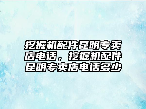 挖掘機(jī)配件昆明專賣店電話，挖掘機(jī)配件昆明專賣店電話多少