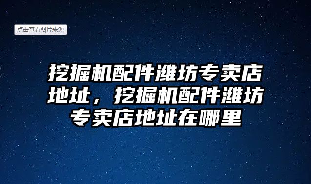挖掘機(jī)配件濰坊專賣店地址，挖掘機(jī)配件濰坊專賣店地址在哪里