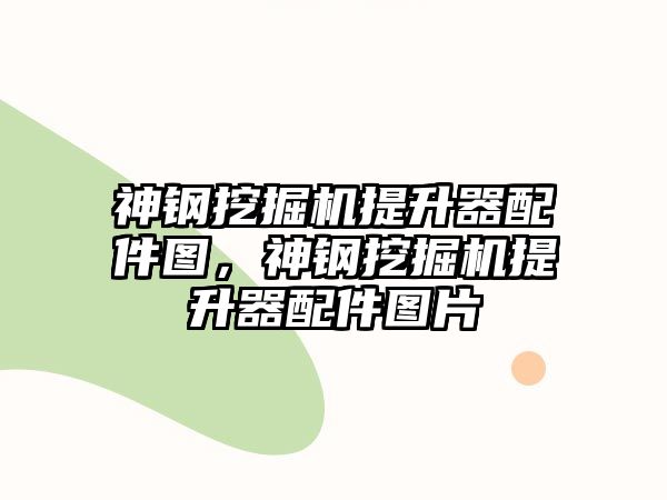 神鋼挖掘機(jī)提升器配件圖，神鋼挖掘機(jī)提升器配件圖片