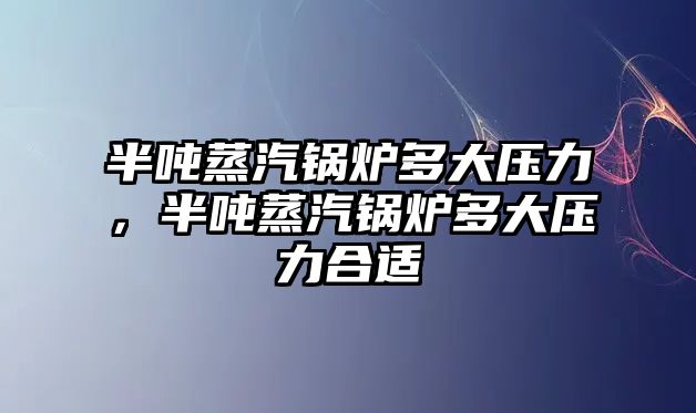 半噸蒸汽鍋爐多大壓力，半噸蒸汽鍋爐多大壓力合適