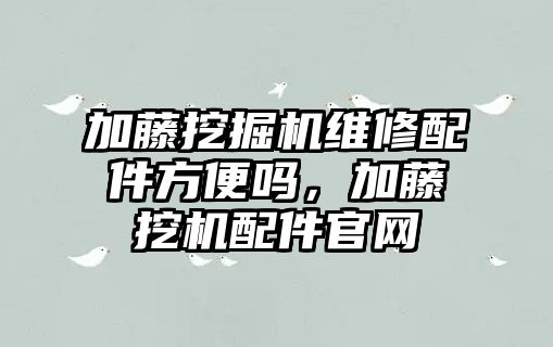 加藤挖掘機維修配件方便嗎，加藤挖機配件官網(wǎng)