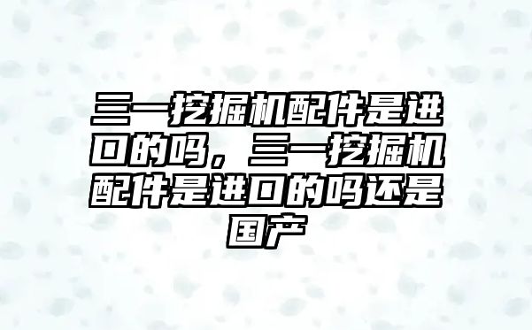 三一挖掘機配件是進口的嗎，三一挖掘機配件是進口的嗎還是國產(chǎn)