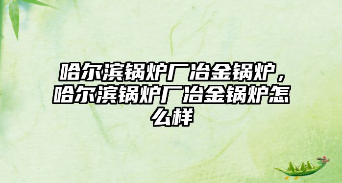 哈爾濱鍋爐廠冶金鍋爐，哈爾濱鍋爐廠冶金鍋爐怎么樣