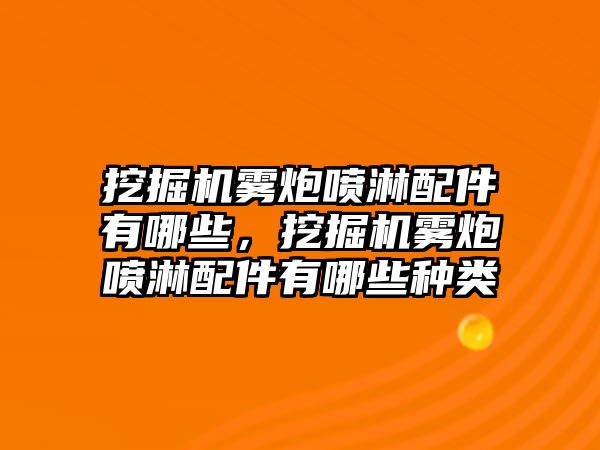 挖掘機(jī)霧炮噴淋配件有哪些，挖掘機(jī)霧炮噴淋配件有哪些種類