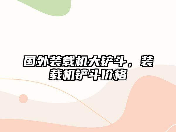 國外裝載機(jī)大鏟斗，裝載機(jī)鏟斗價格