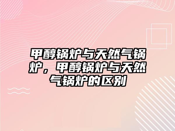 甲醇鍋爐與天然氣鍋爐，甲醇鍋爐與天然氣鍋爐的區(qū)別