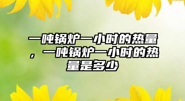 一噸鍋爐一小時(shí)的熱量，一噸鍋爐一小時(shí)的熱量是多少