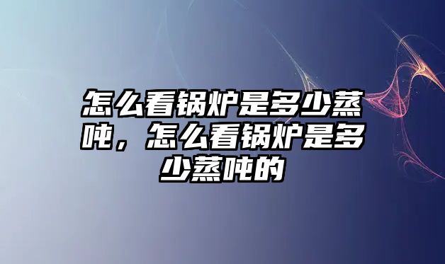 怎么看鍋爐是多少蒸噸，怎么看鍋爐是多少蒸噸的